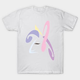 Abstract Unicorn Pastel Soft colors Purple Pink Yellow T-Shirt